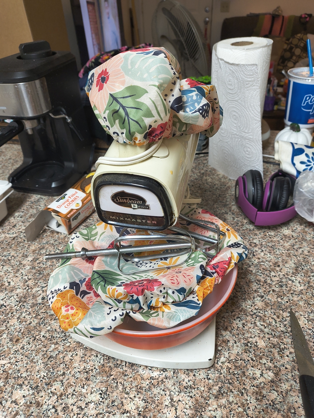 Floral Fabric Mixer Cover Set - Multicolor